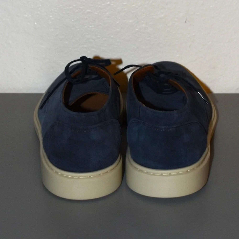 Allen Edmonds Henderson Oxford Mens 11 D Navy Blue NWOB‎ Suede Lace Up